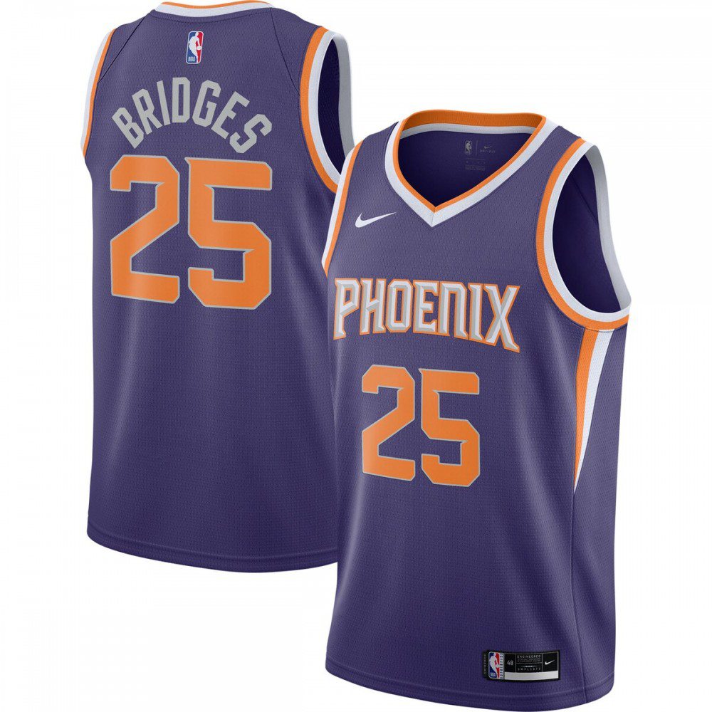 Mikal Bridges Phoenix Suns 2020/21 Swingman Player Jersey - Icon Edition - Purple-Pro Kit Vault | Brand New 26/27 Sports Jerseys